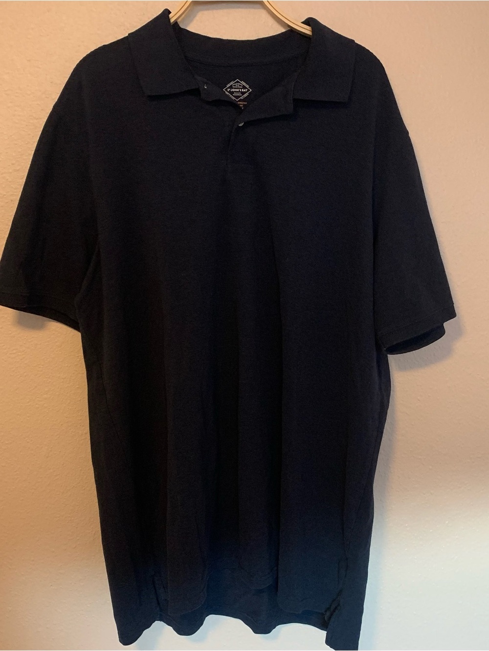 St. John's Bay Black Polo Shirt - Short Sleeve